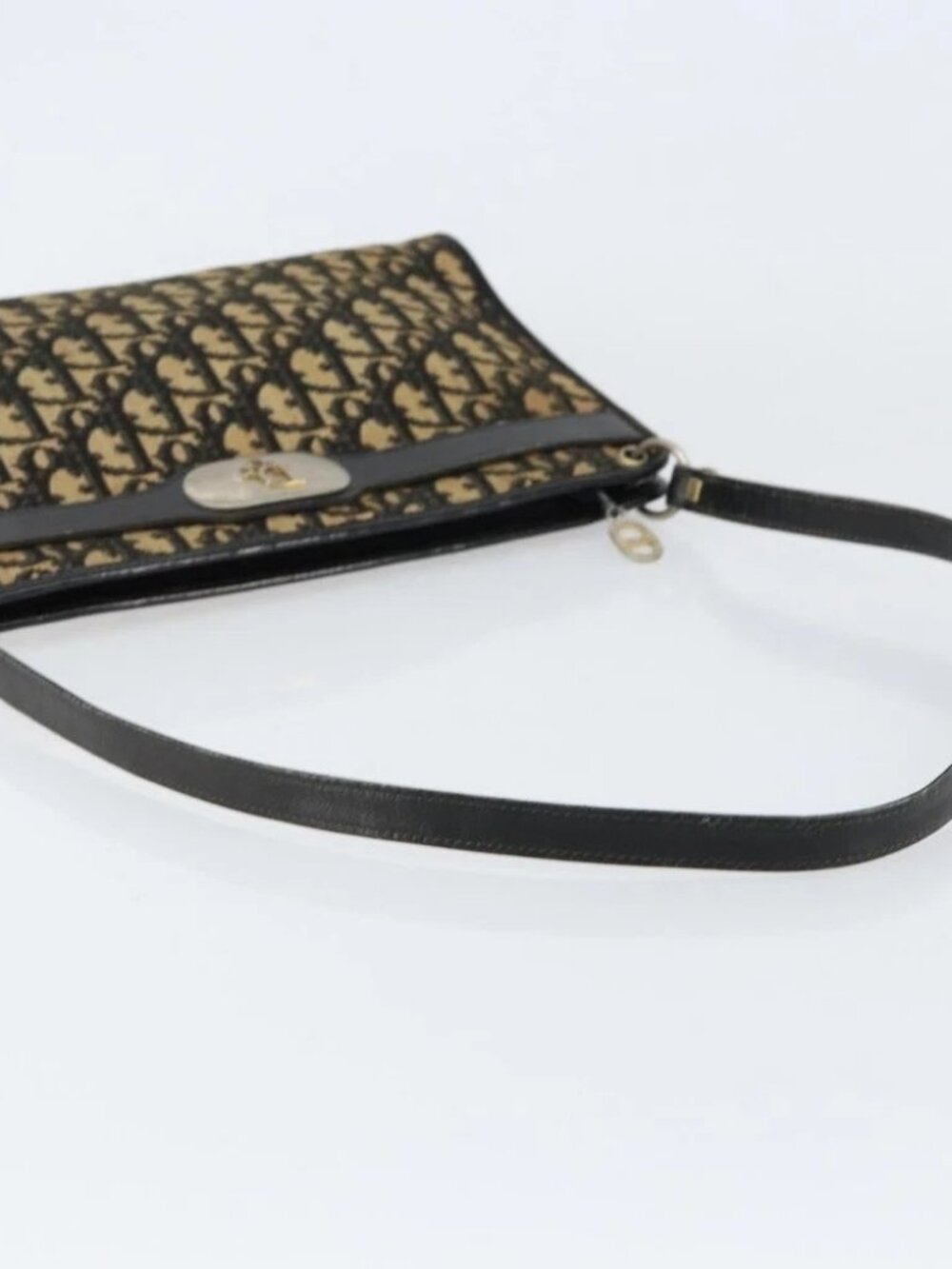Christian Dior Trotter Canvas Shoulder Bag Navy Auth - Picture 7 of 16